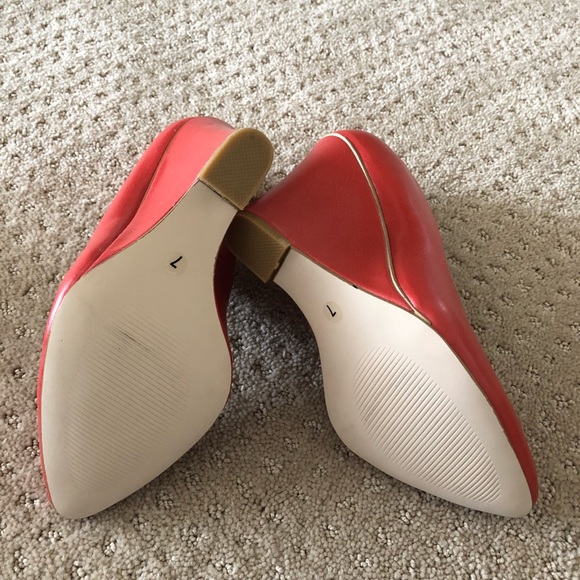 Mia coral wedge shoes - Picture 4 of 4